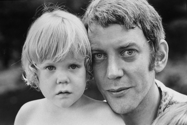 Donald Sutherland and his son, Kiefer, in New York, 1970.